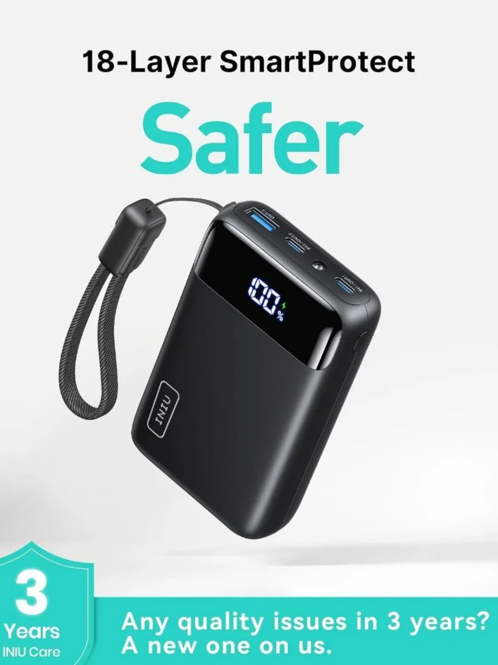 Compact 20000mAh Power Bank - Fast Charging Portable Charger for Travel & Daily